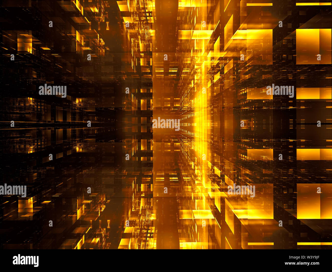 Abstrakte Rechenzentrum oder Portal - digital erzeugten Bild Stockfoto