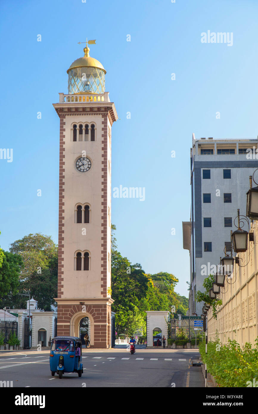 Lighthouse Clock Tower, Fort, Colombo, Sri Lanka Stockfoto