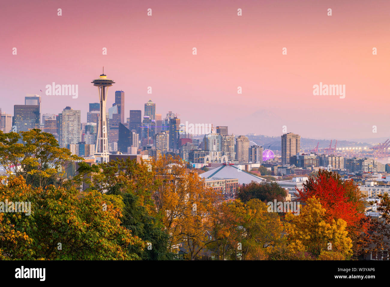 Blick auf Seattle vom Kerry Park, Washington, USA, Saettle Stockfoto