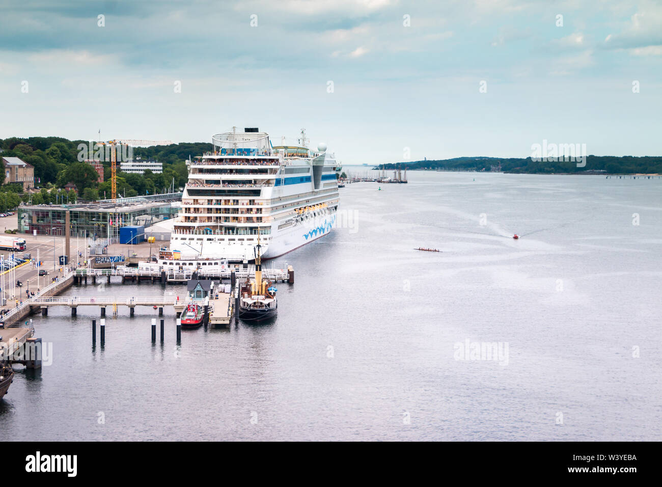 Hafen in Kiel, einer Stadt in Deutschland Stockfoto