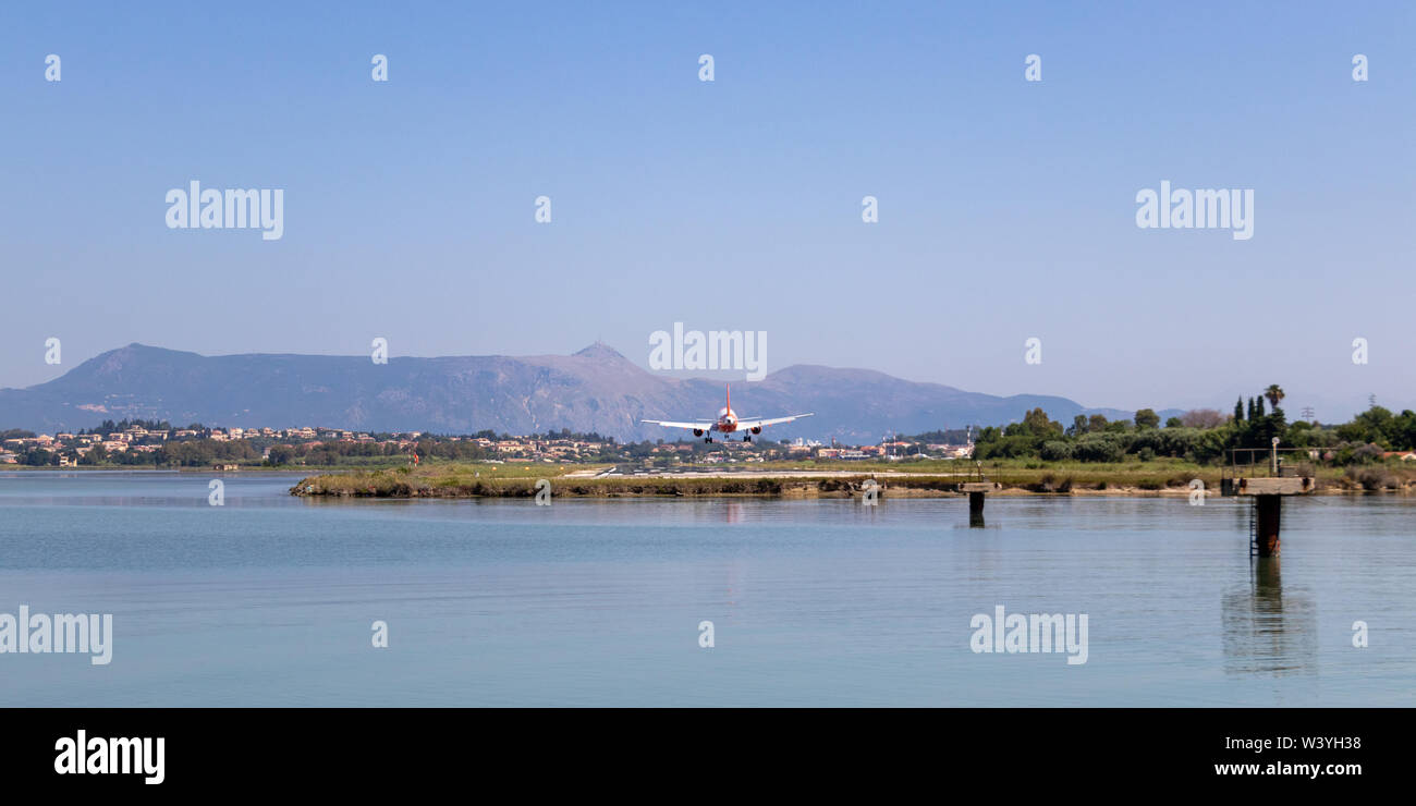 Flughafen Korfu Stockfoto