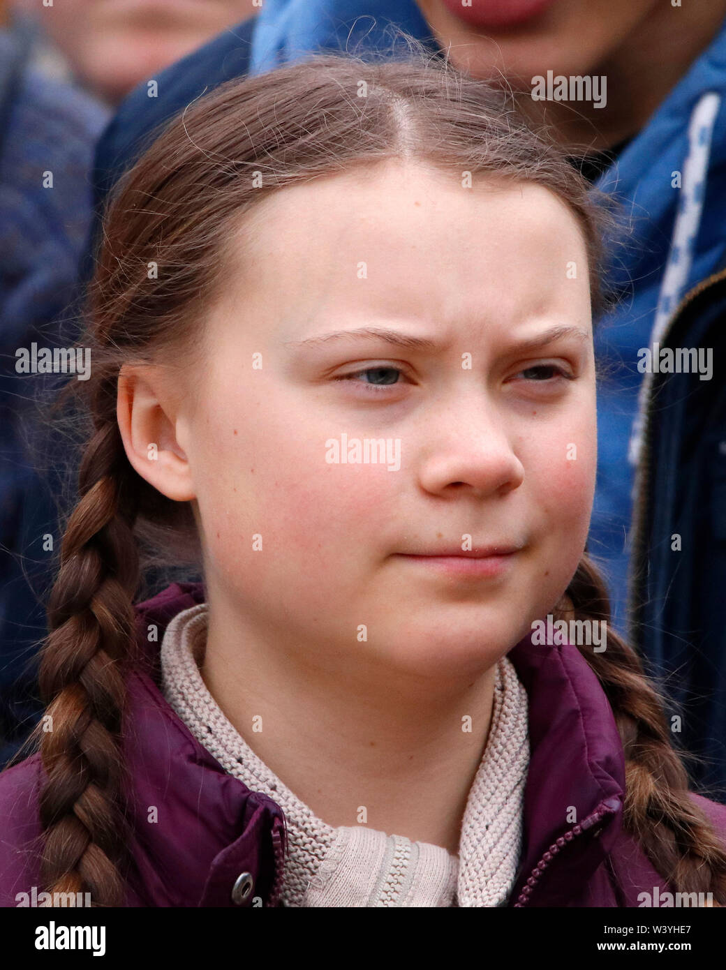 Greta Thunberg - "Freitags für Zukunft" - Demonstration von Schuelern gegen den Klimawandel vom 29. Maerz 2019, Berlin (nur fuer redaktionelle Verwendung. K Stockfoto