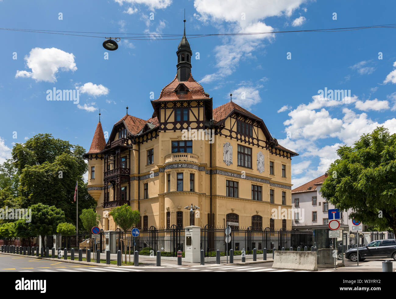 Botschaft der Vereinigten Staaten von Amerika in Ljubljana, Slowenien Stockfoto