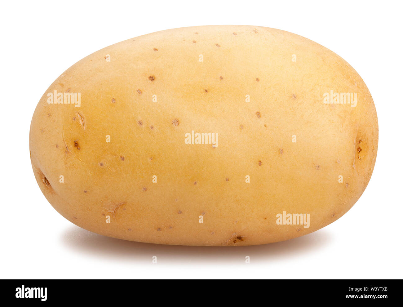 Weiße Kartoffeln weg isoliert auf weißem Stockfoto