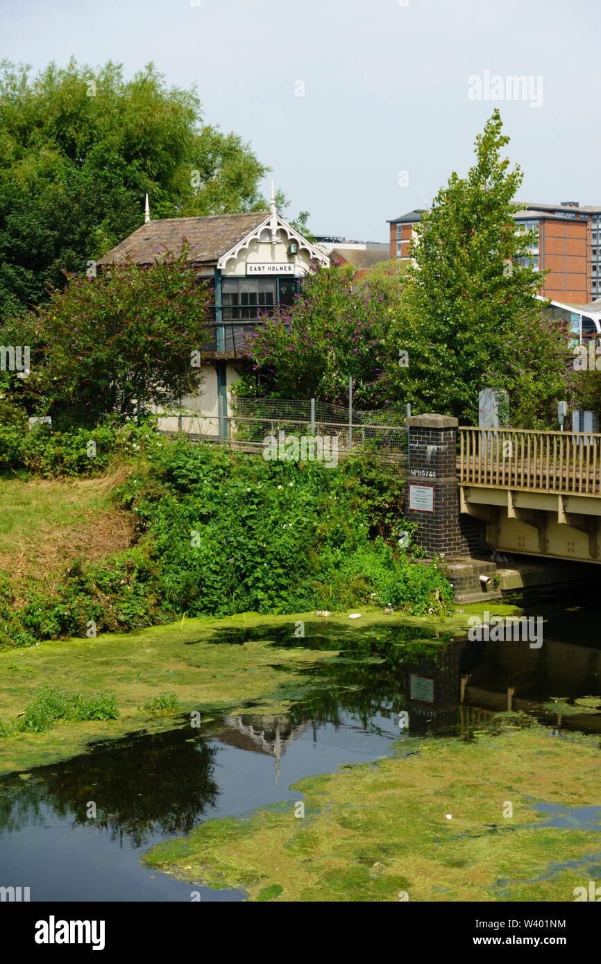 Dis - Osten Holmes Stellwerk, Lincoln, Lincolnshire, England. Juli 2019 Stockfoto