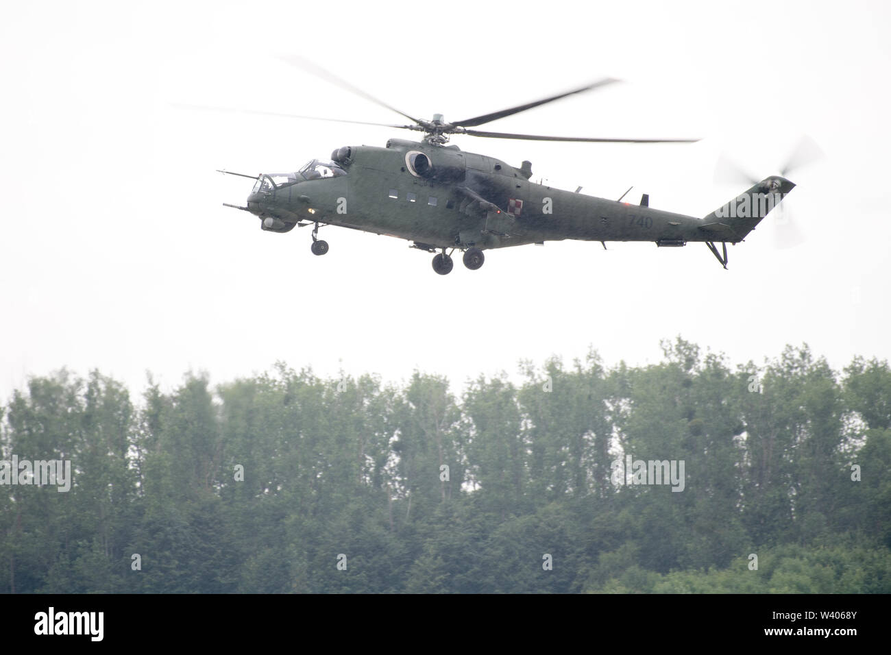 Sowjetische, polnische Streitkräfte Kampfhubschraubers Mi-24D Hind in Gdynia, Polen. 13. Juli 2019 © wojciech Strozyk/Alamy Stock Foto Stockfoto