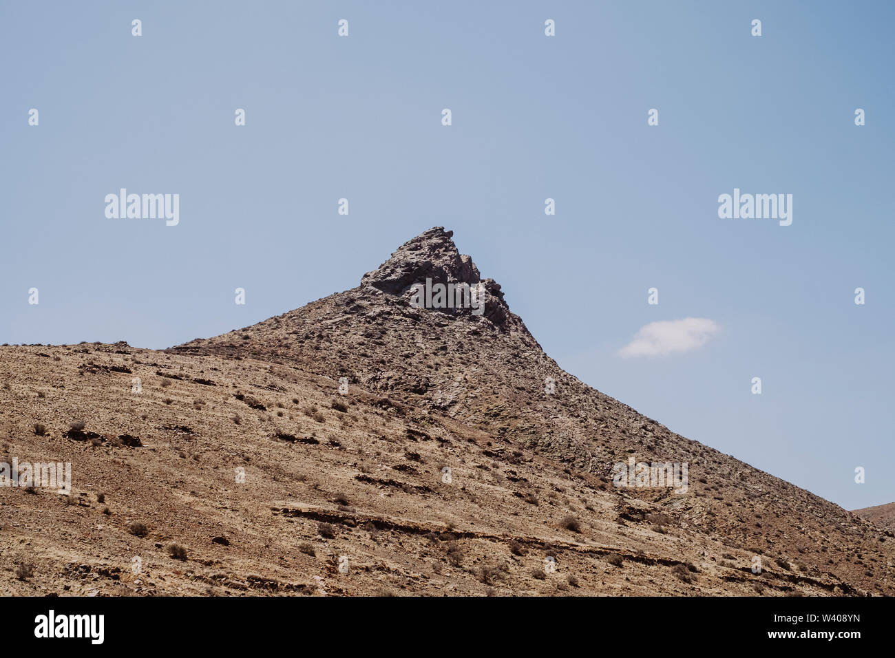 Wüstenlandschaft in Fuerteventura Stockfoto