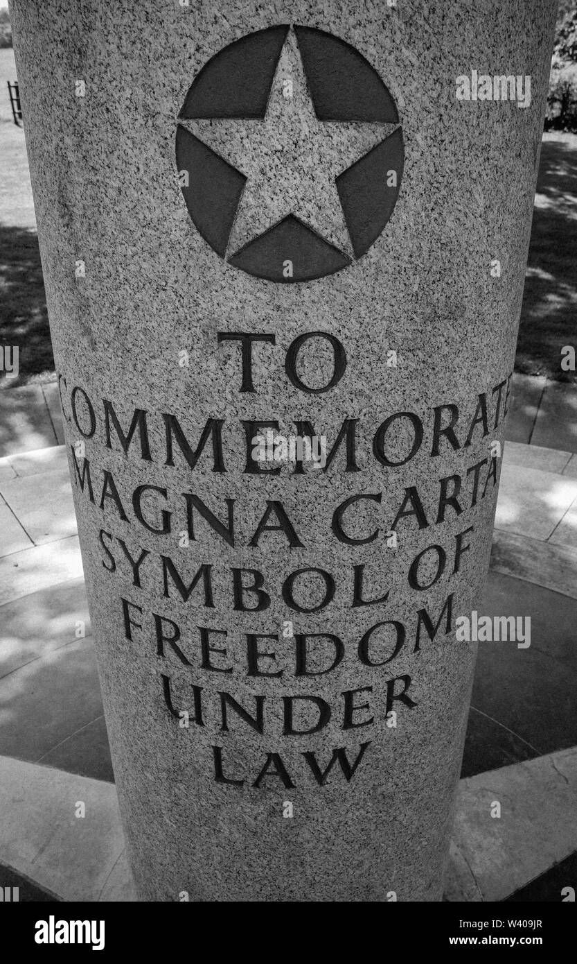 Magna Carta Denkmal, Runnymede, Surrey, England, UK, GB. Stockfoto