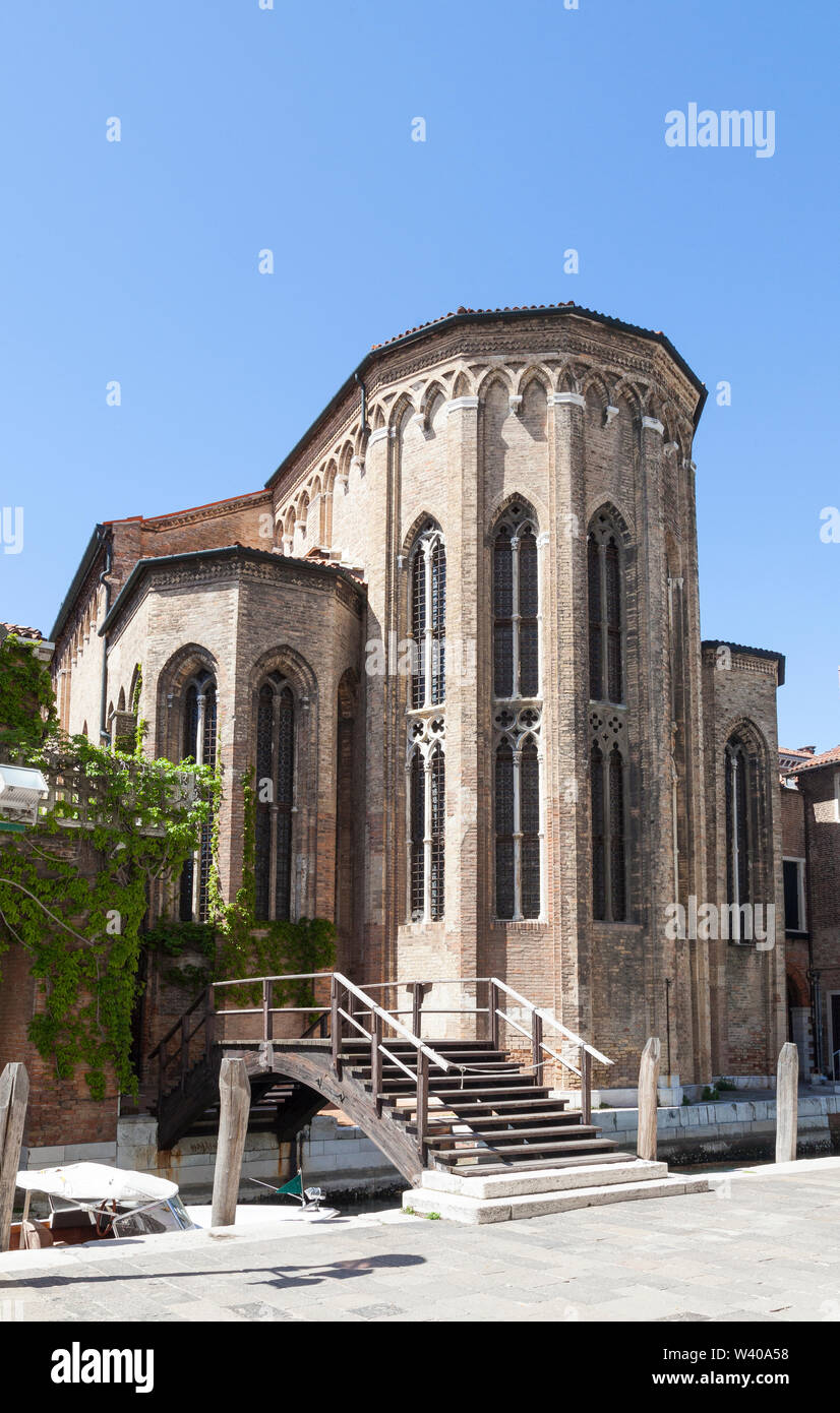 Ex zum vielfältigen Angebot an (Kirche) di San Gregorio und Fondamenta Salute, Dorsoduro Venedig, Venetien, Italien und der Calle del Bastion Brücke Stockfoto