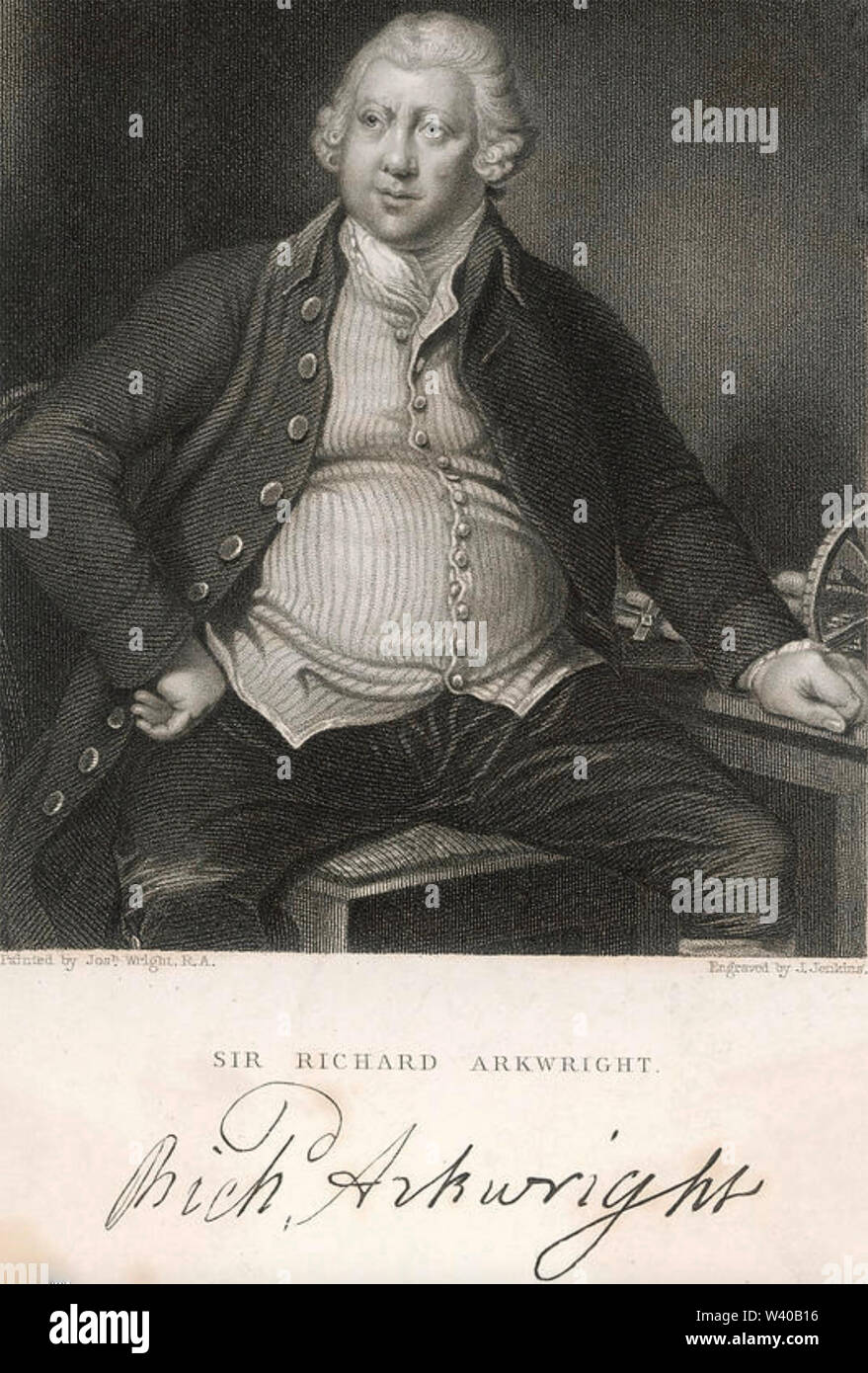 RICHARD ARKWRIGHT (1732-1792), englischer Erfinder und Unternehmer Stockfoto