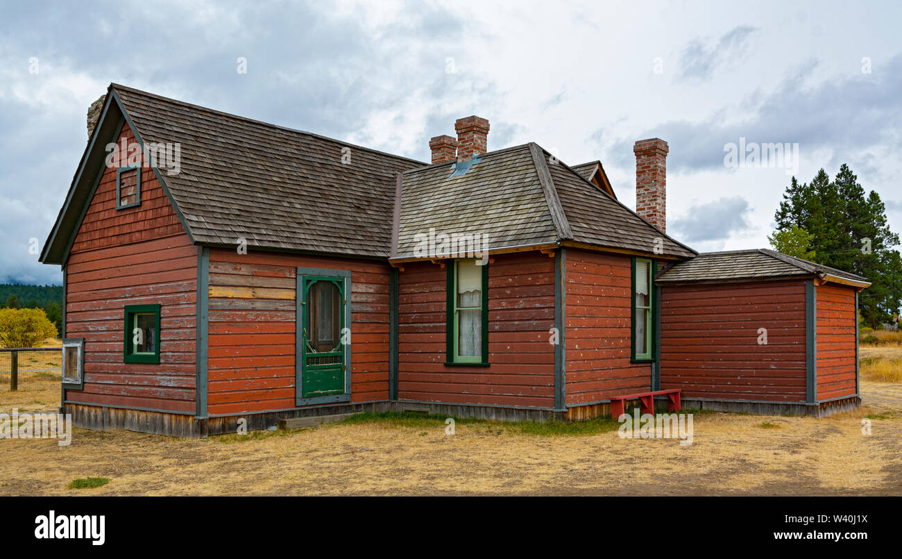 Kanada, British Columbia, Fort Steele, Thomas McVittie Haus, außen Stockfoto