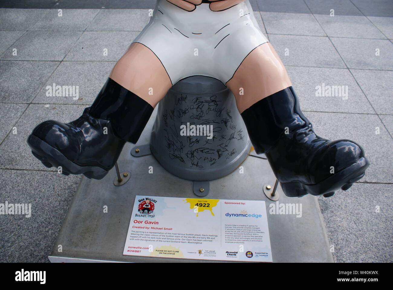 Wullie am Sports Village, Aberdeen, 2019 Stockfoto