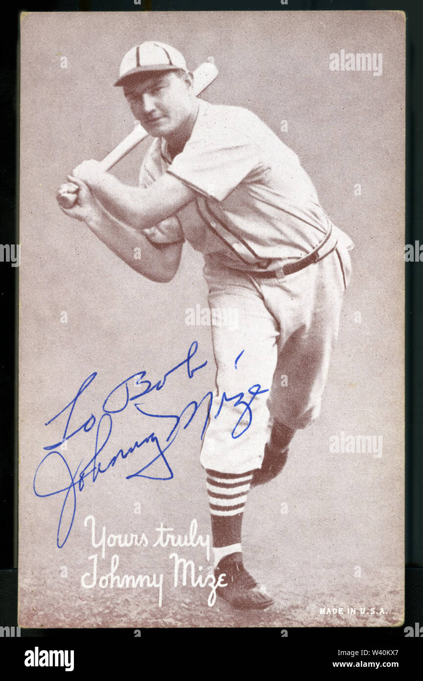 Johnny Mize war ein Stern Baseballspieler in der Major Leagues zwischen 1936 und 1953 Stockfoto