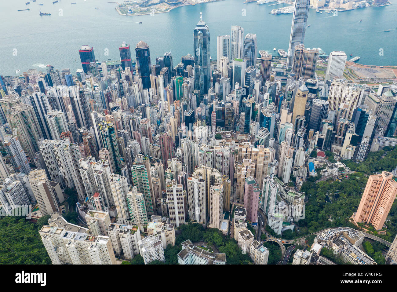Hochhäuser in Hong Kong Stockfoto