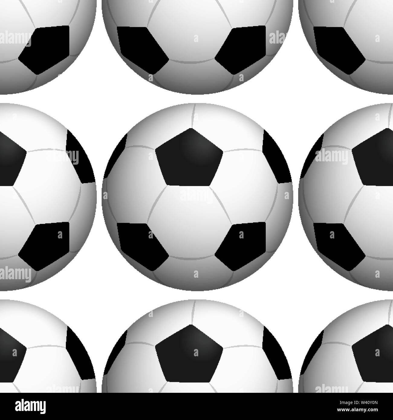 Nahtlose Muster Fliesen cartoon mit soccerballs Abbildung Stock Vektor