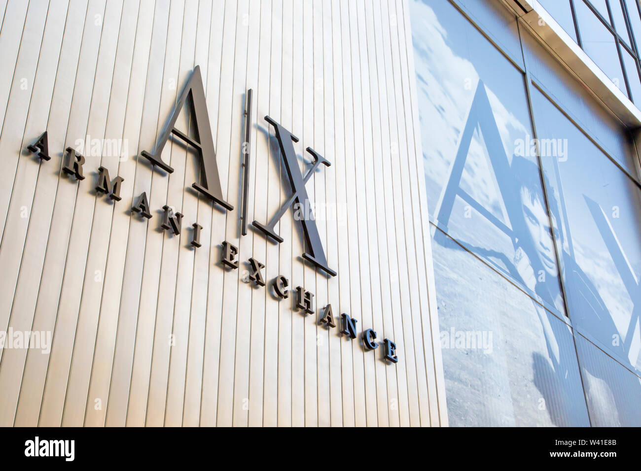 Armani Exchange Store in Manhattan Stockfoto