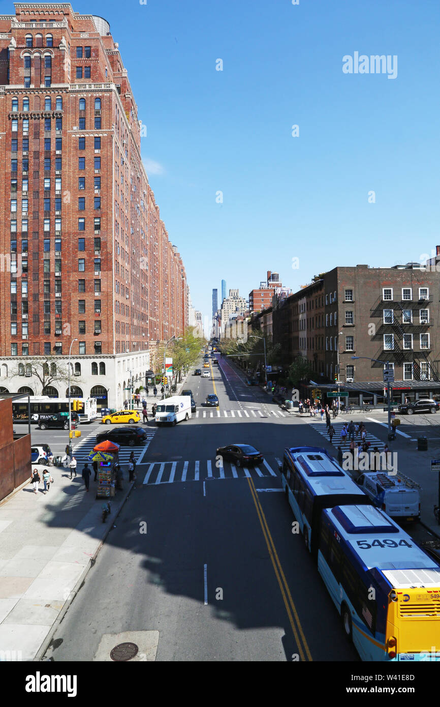 Avenue im Viertel Chelsea in Manhattan Stockfoto