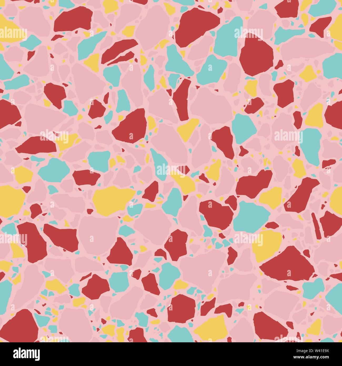 Terrazzo Bodenbelag nahtlose Muster wiederholen. Vector Illustration Hintergrund. Klassische italienische Venezianischen Stil Bodenbeläge. Für Druck-, Textil-, Web-, Home deco Stock Vektor