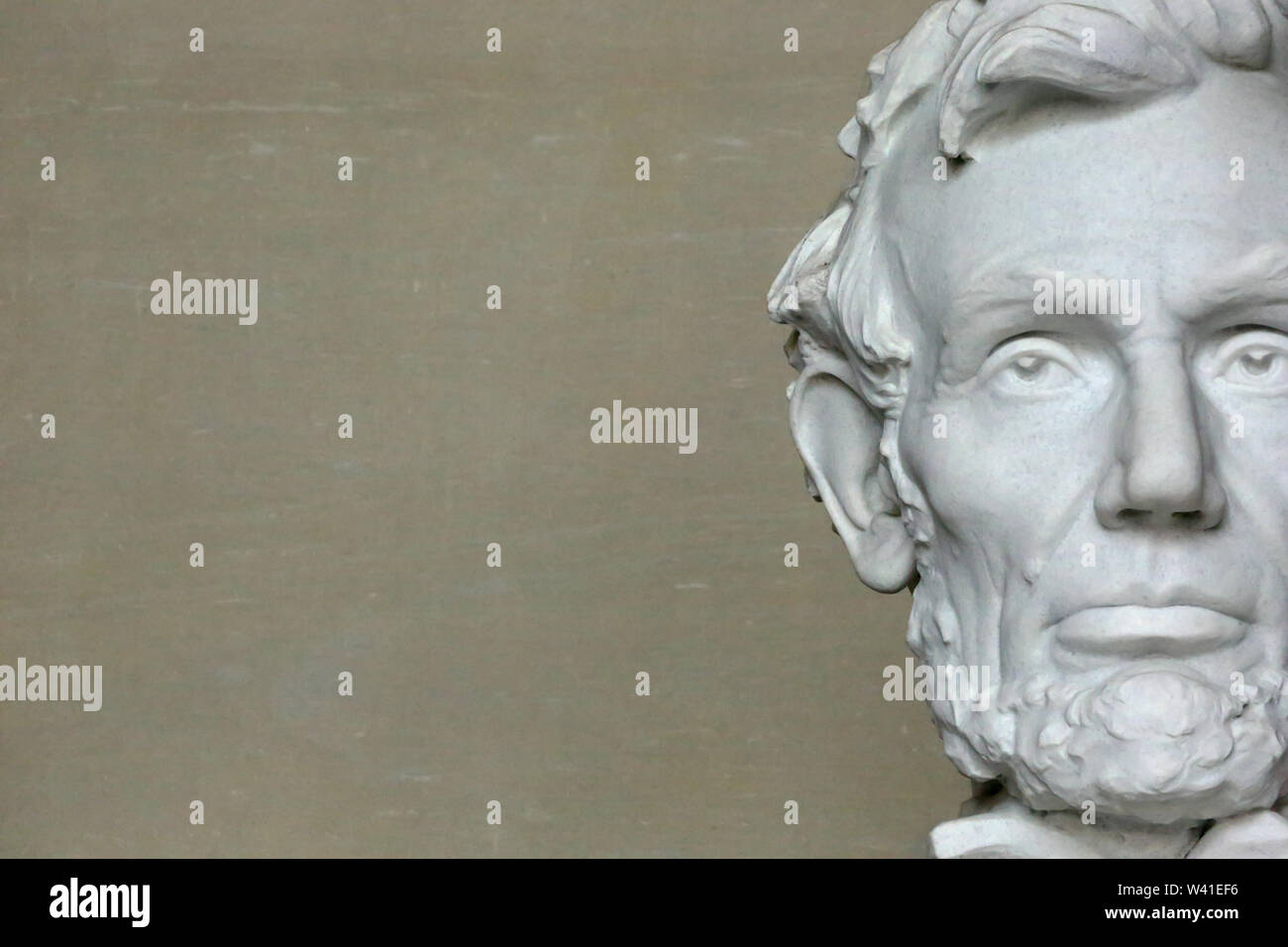 Kopf von Abraham Lincoln in Washington, D.C. Stockfoto