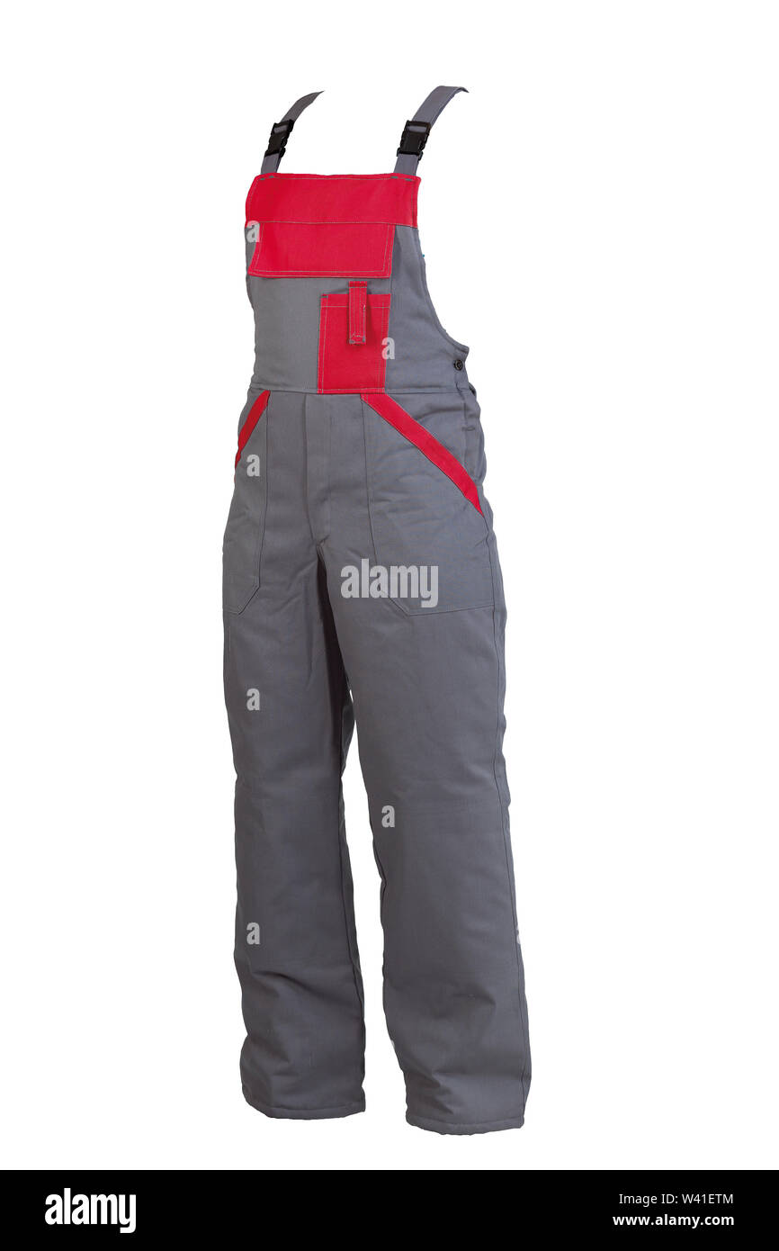 Grey's Schützende Arbeitnehmer trou mit Schnallen, auf weißem Hintergrund Stockfoto