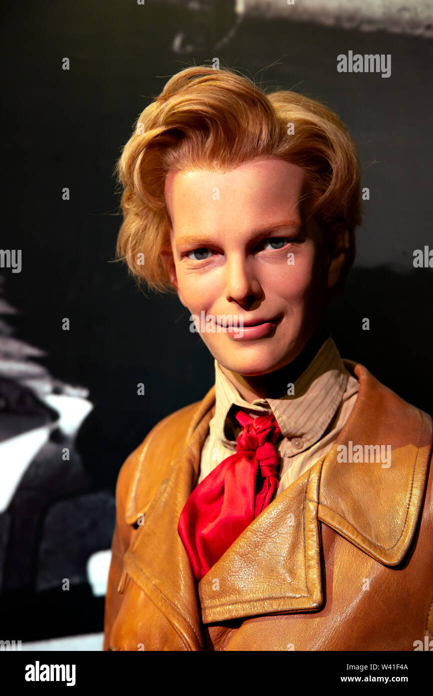 Amelia Earhart in Madame Tussauds in New York Stockfoto