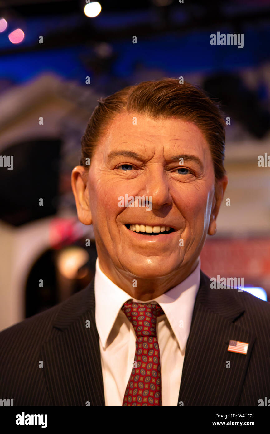 Ronald Reagan in Madame Tussauds in New York Stockfoto