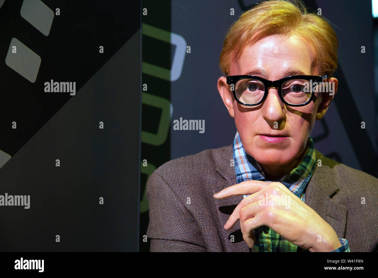 Woody Allen in Madame Tussauds in New York Stockfoto
