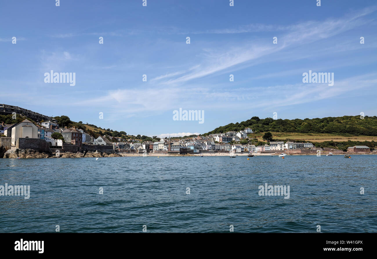 Von Kingsand und Cawsand Cawsand Bay, in Cornwall. Stockfoto