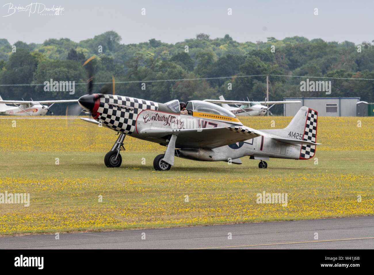 P51D Mustang auf der Flying Legends Air Show in Duxford Stockfoto