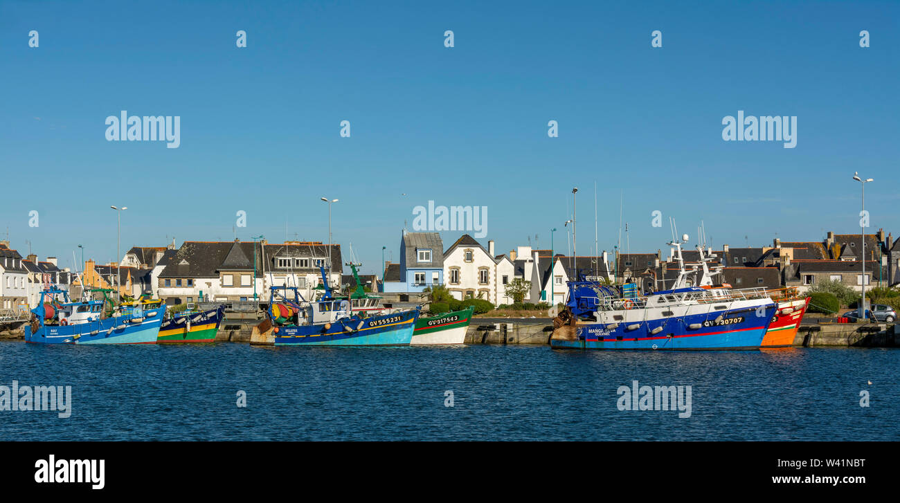 Le Guivinec Hafen, Pays Bigouden, Finistere, Bretagne, Frankreich Stockfoto