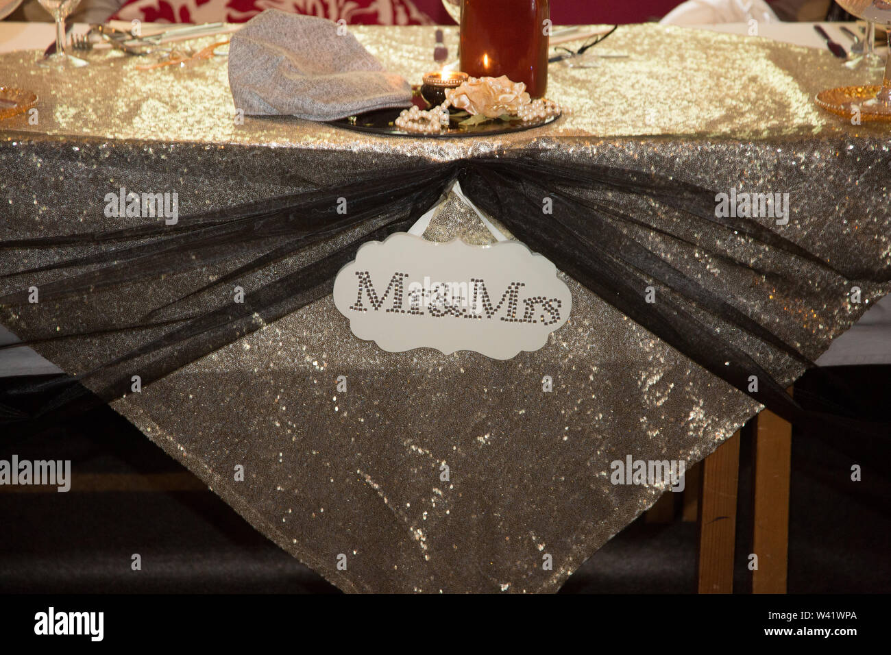 Hochzeitstag details Stockfoto