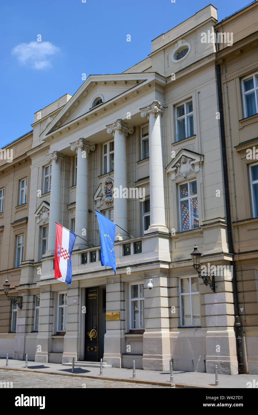 Parlamentspalast, Sabor, Zagreb, Kroatien, Europa Stockfoto