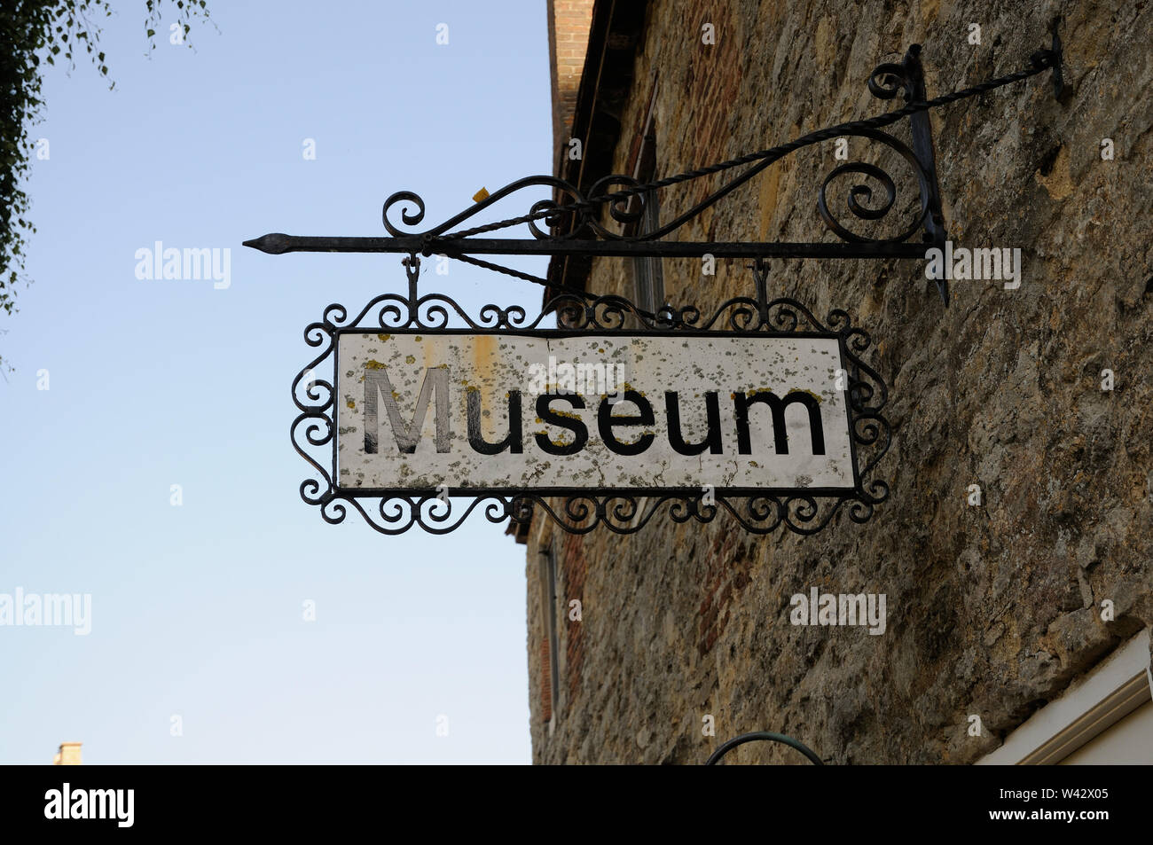 Abtei Guest House und das Museum. The Old School House beherbergt heute ein Museum und war früher die Abtei Guest House, Dorchester auf Themse, Oxfordshire Stockfoto