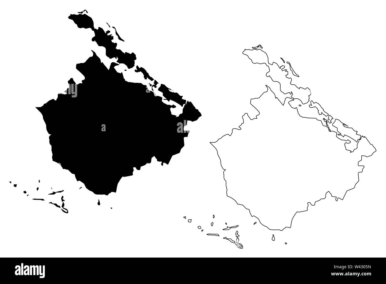 Camagüey Province (Republik Kuba, Provinzen Kubas) Karte Vektor ...