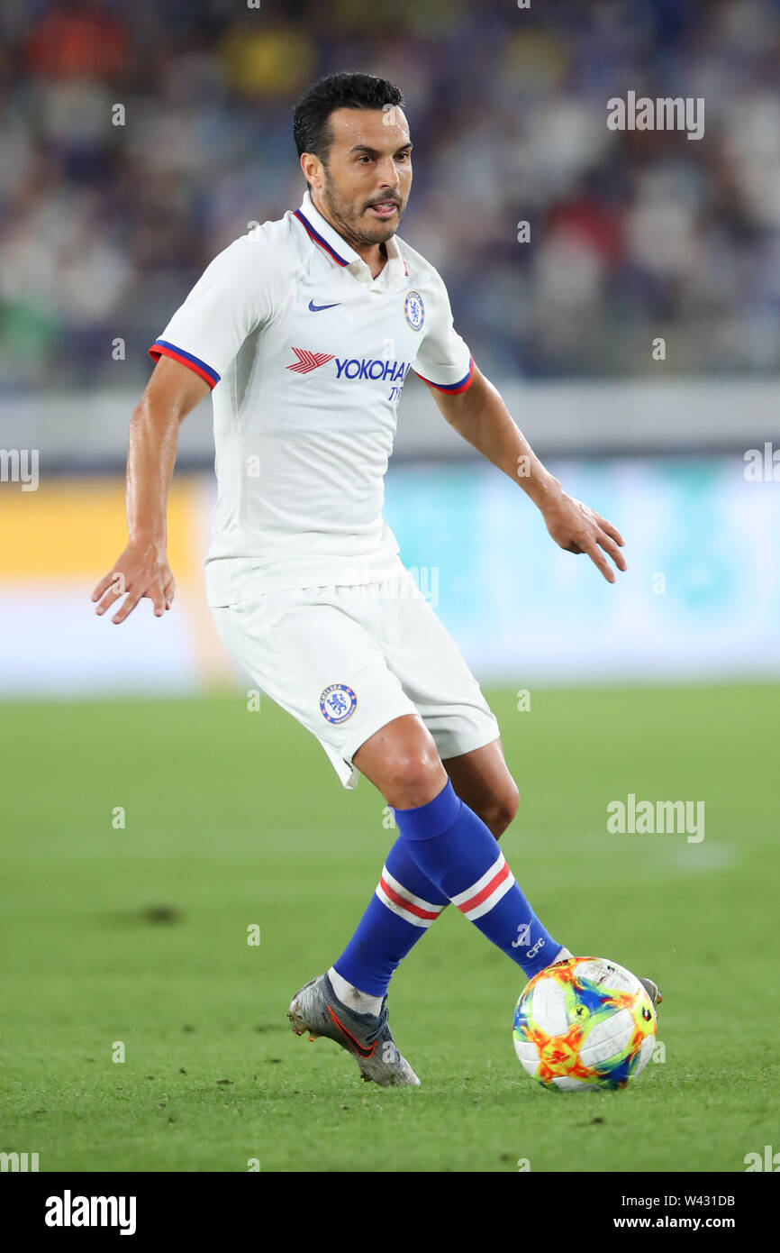 Kanagawa, Japan. 19 Juli, 2019. Pedro Rodriguez (Chelsea) Fußball: J League World Challenge 2019 Match zwischen Kawasaki Frontale 1-0 FC Chelsea bei Nissan Stadion in Kanagawa, Japan. Credit: yohei Osada/LBA SPORT/Alamy leben Nachrichten Stockfoto