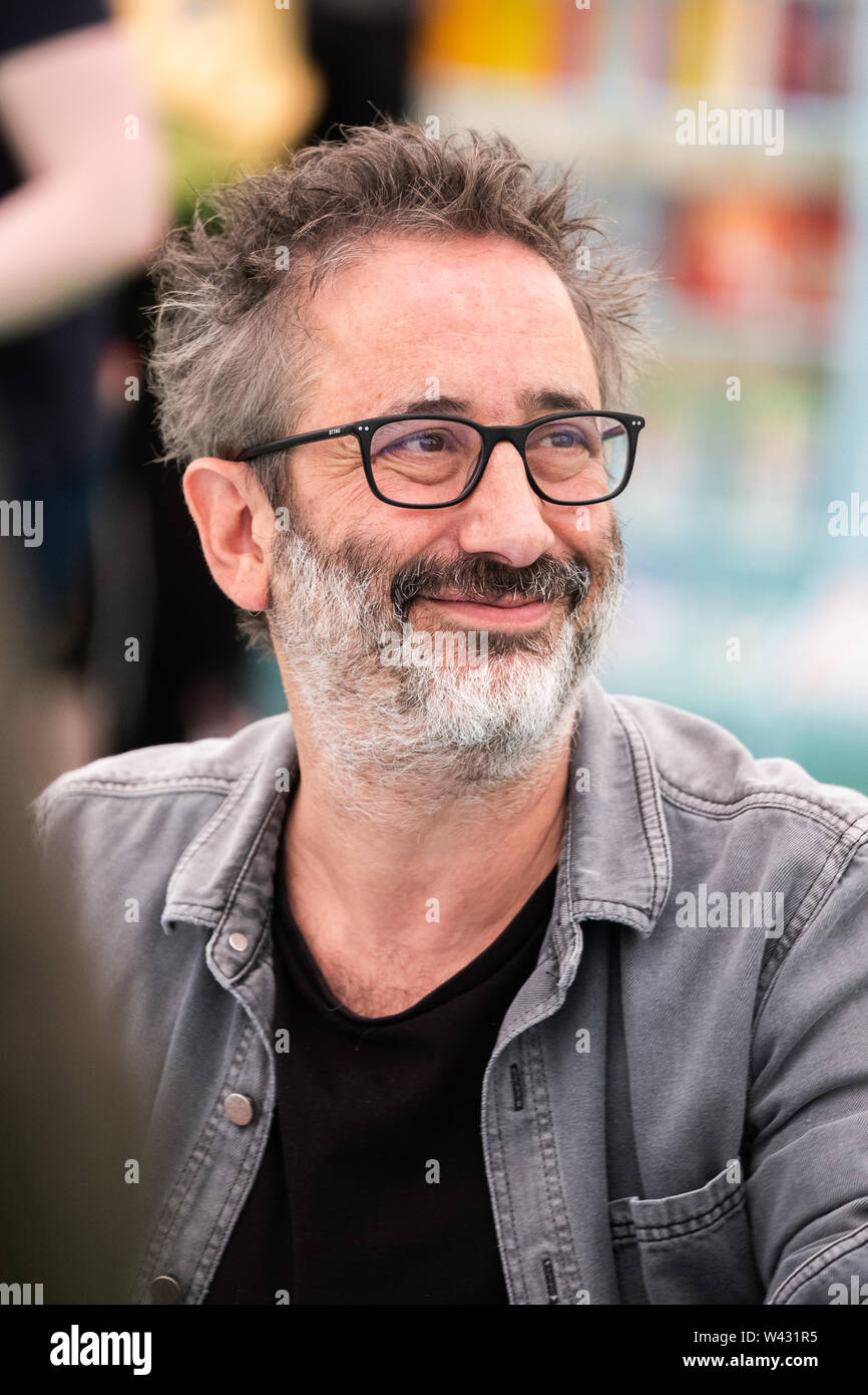 David Baddiel, englischer Komiker, Autorin und Fernsehmoderatorin. Im Hay Festival 2019 Stockfoto