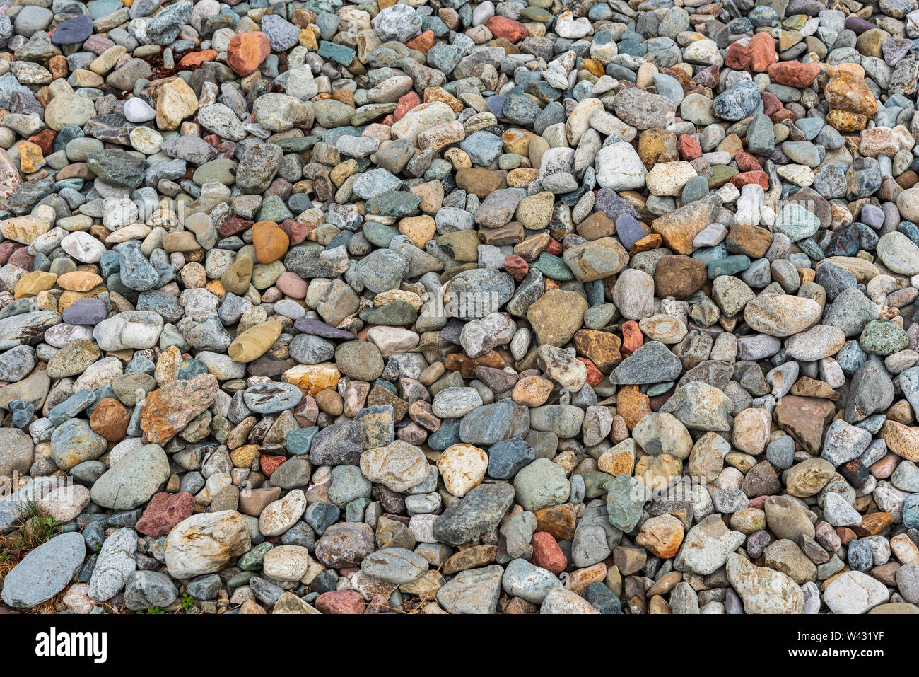 Steiniger Strand Kieselsteinen. Steine Stockfoto