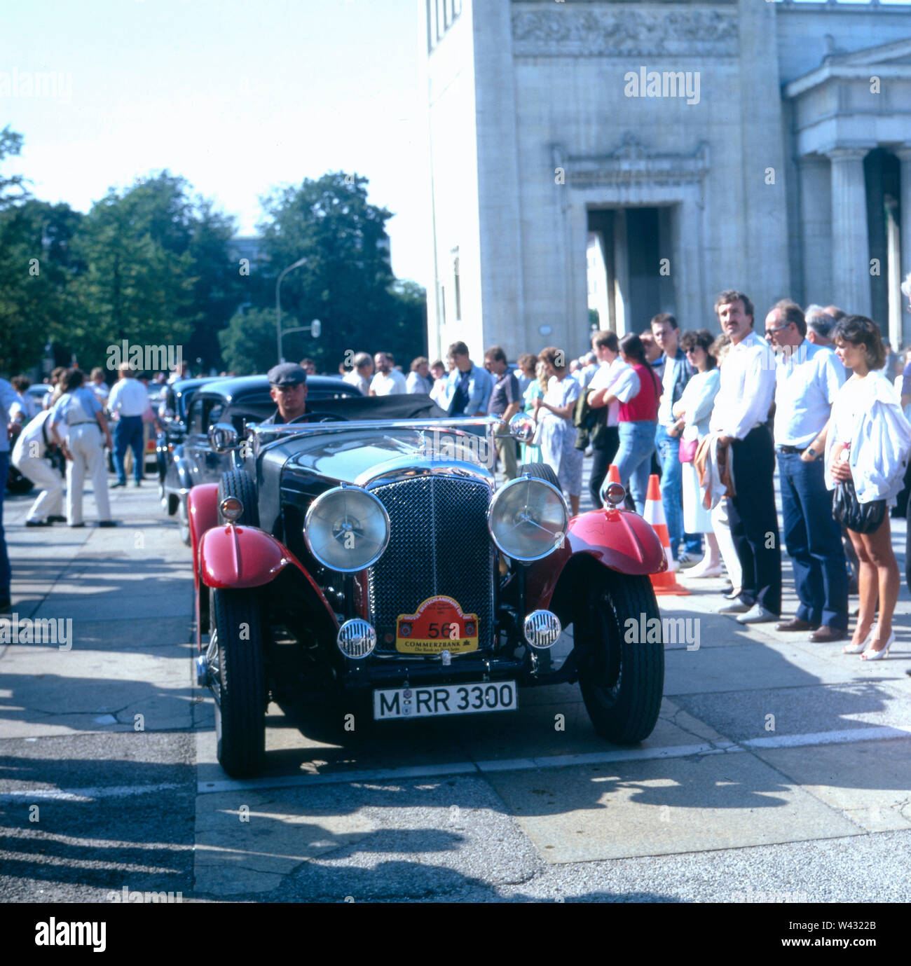 Ein Bentley Tourer 5/6 einer Oldtimershow in München Ende der 1980er Jahre. Ein Bentley Tourer bei einem Oldtimer Show in München in den späten 1980er Jahren. Stockfoto