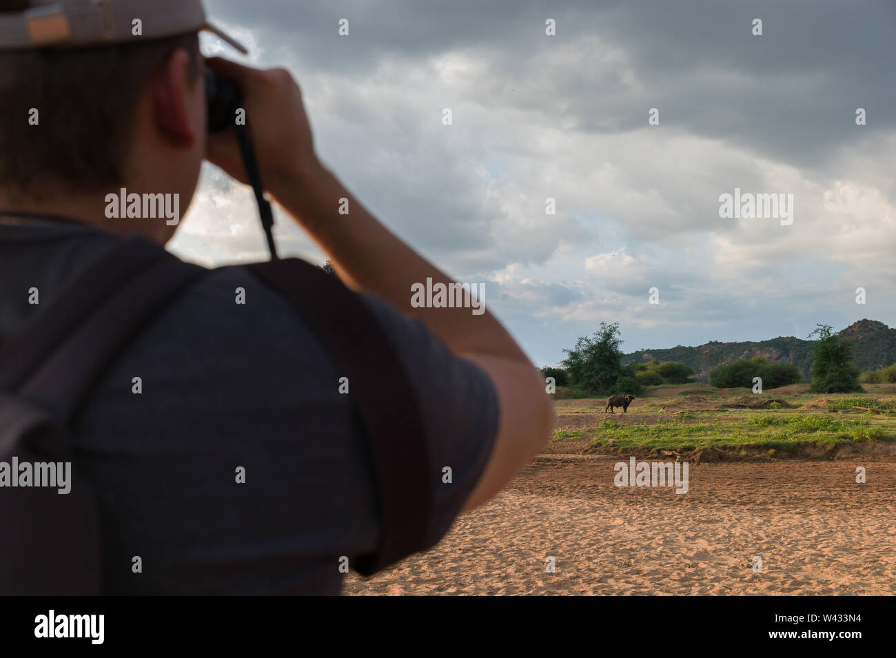 Bush Spaziergänge in der Fernbedienung Pafuri Region im äußersten Norden von Kruger National Park, Limpopo, Südafrika, ist ein Favorit unter den vielen Safari gehen Touristen Stockfoto