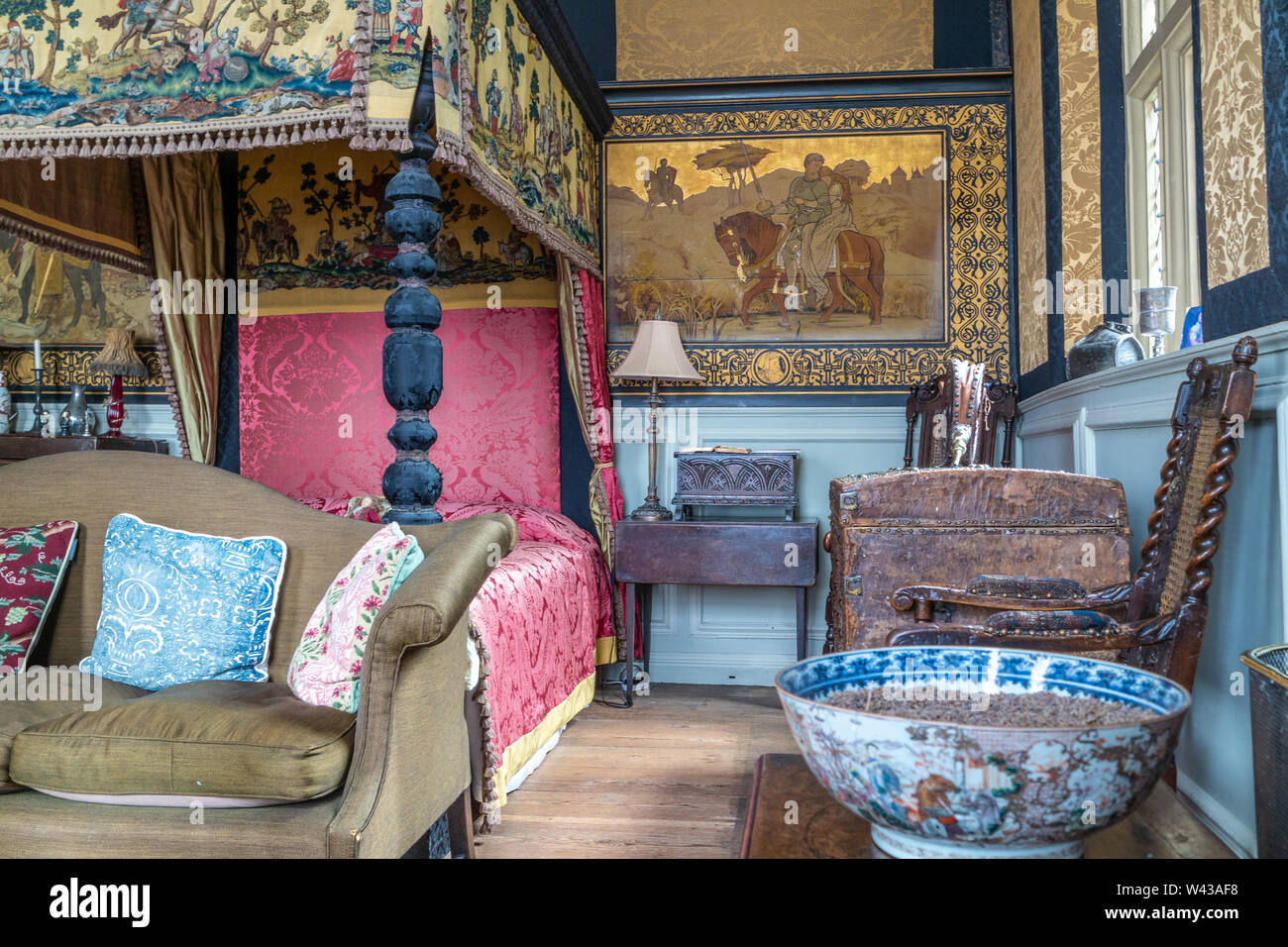 King's Schlafzimmer, Restaurierung House, Rochester, Kent, England, Großbritannien Stockfoto