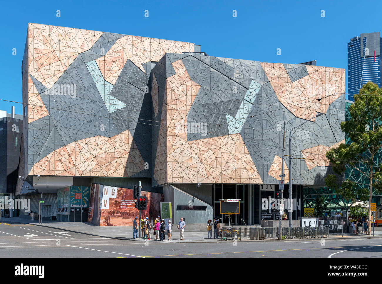 Ian Potter Centre: NGV Australien, Teil der nationalen Galerie von Victoria, Federation Square, Melbourne, Victoria, Australien Stockfoto