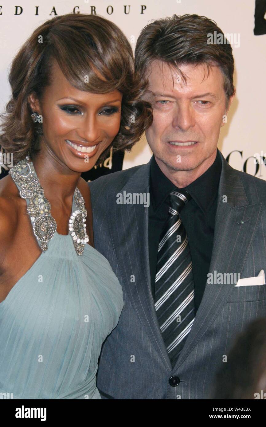 Iman & David Bowie 2007 Foto von John Barrett/CelebrityArchaeology.com Stockfoto