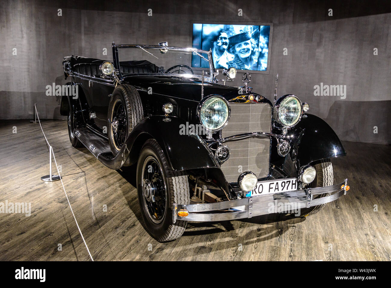 Vom 7. Juli 2019 - Museum EFA Mobile Zeiten in Amerang, Deutschland: Mercedes Benz 500 1931 - 1934. Retro Auto, Oldtimer Stockfoto