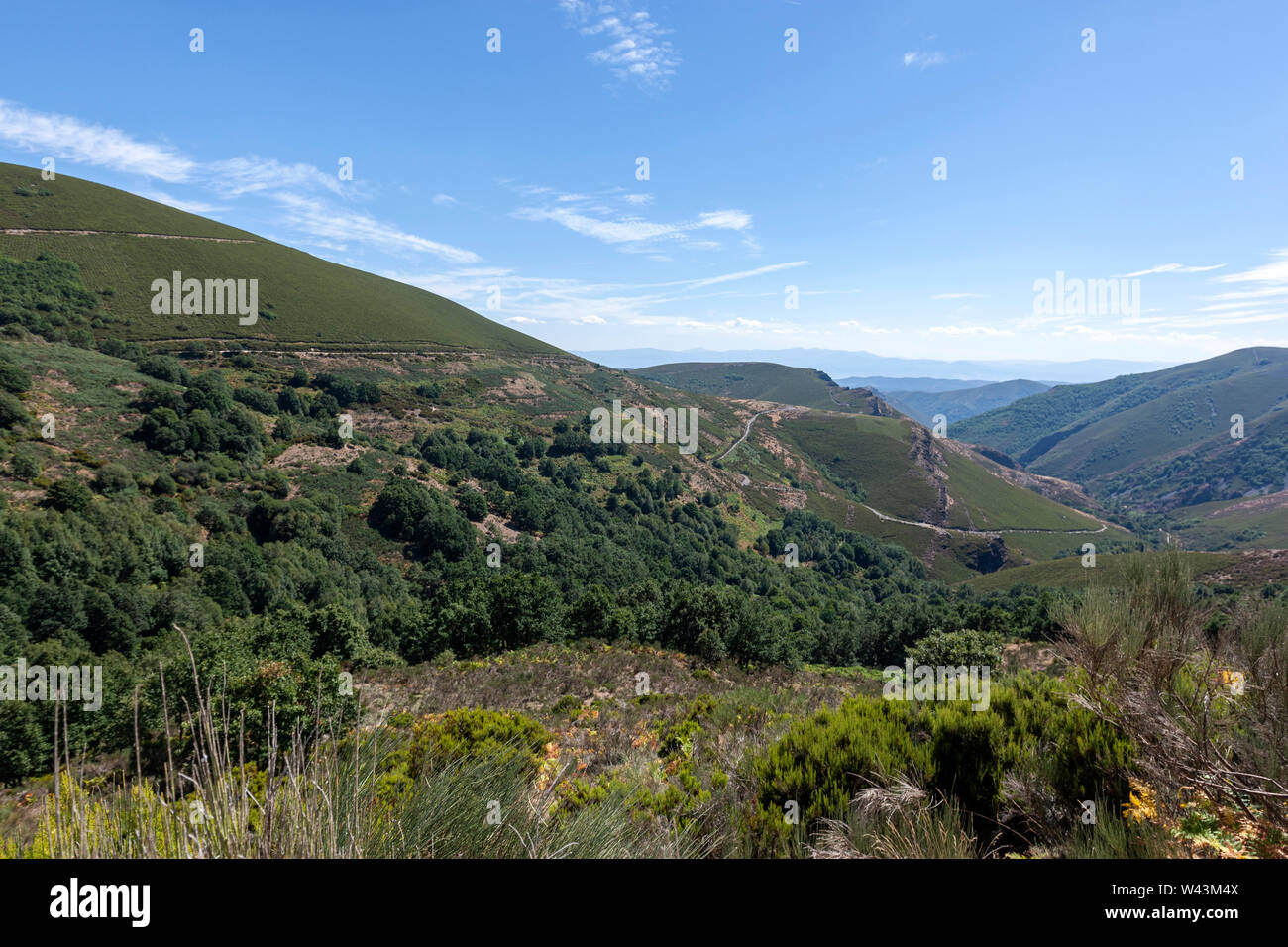 Ancares Landschaft in der Nähe von Campo del Agua, Leon Provinz Kastilien, Spanien Stockfoto