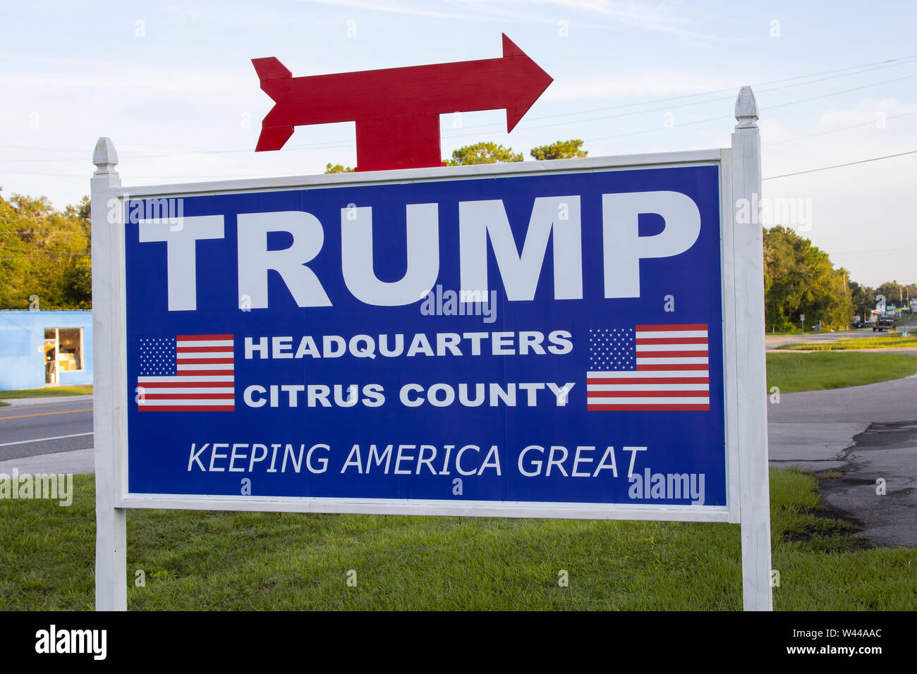 Trump Kampagne Anmelden die Heartland von Amerika, Citrus County, Florida Stockfoto