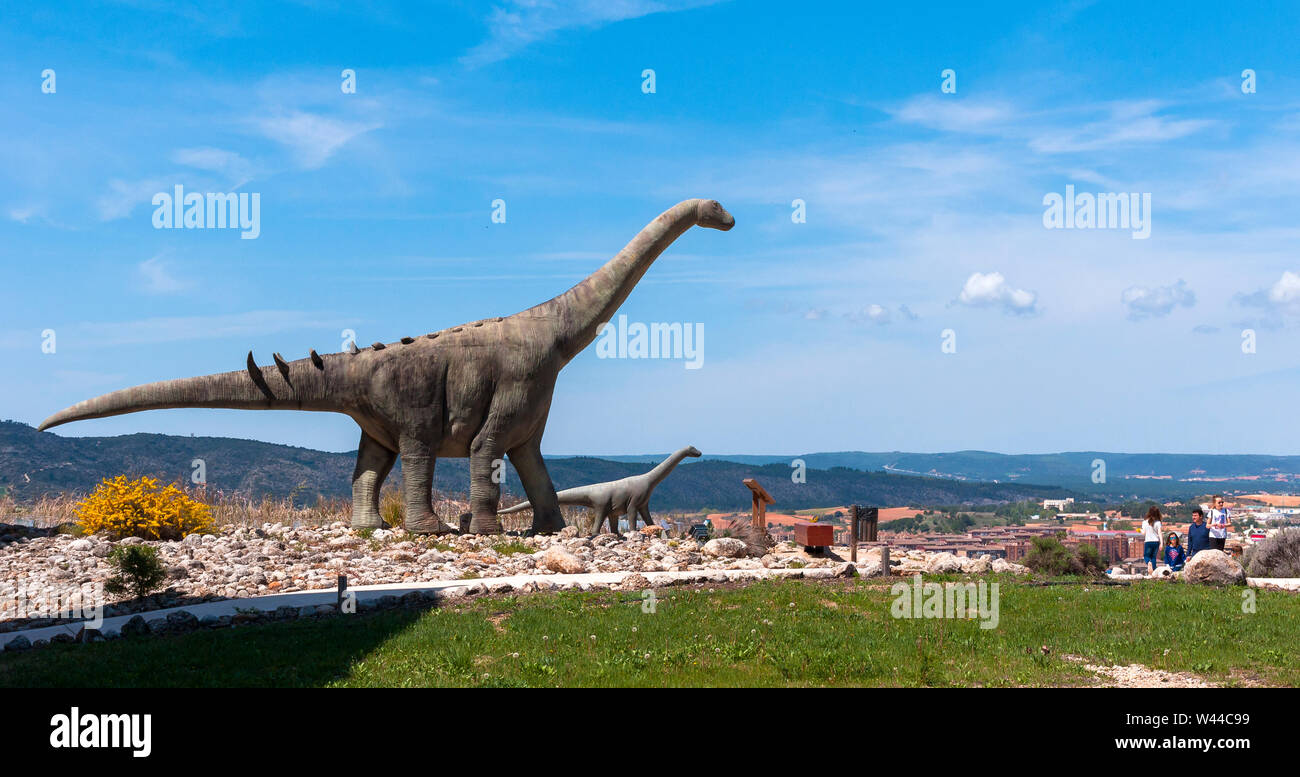 Dinosaurio del Museo de Paleontología. Ciudad de Cuenca. Castilla La Mancha. España Stockfoto