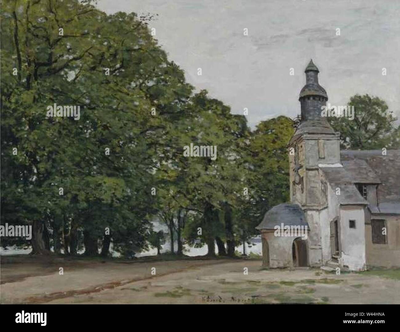 Claude Monet - La Chapelle de Notre-Dame-de-Grâce Honfleur. Stockfoto