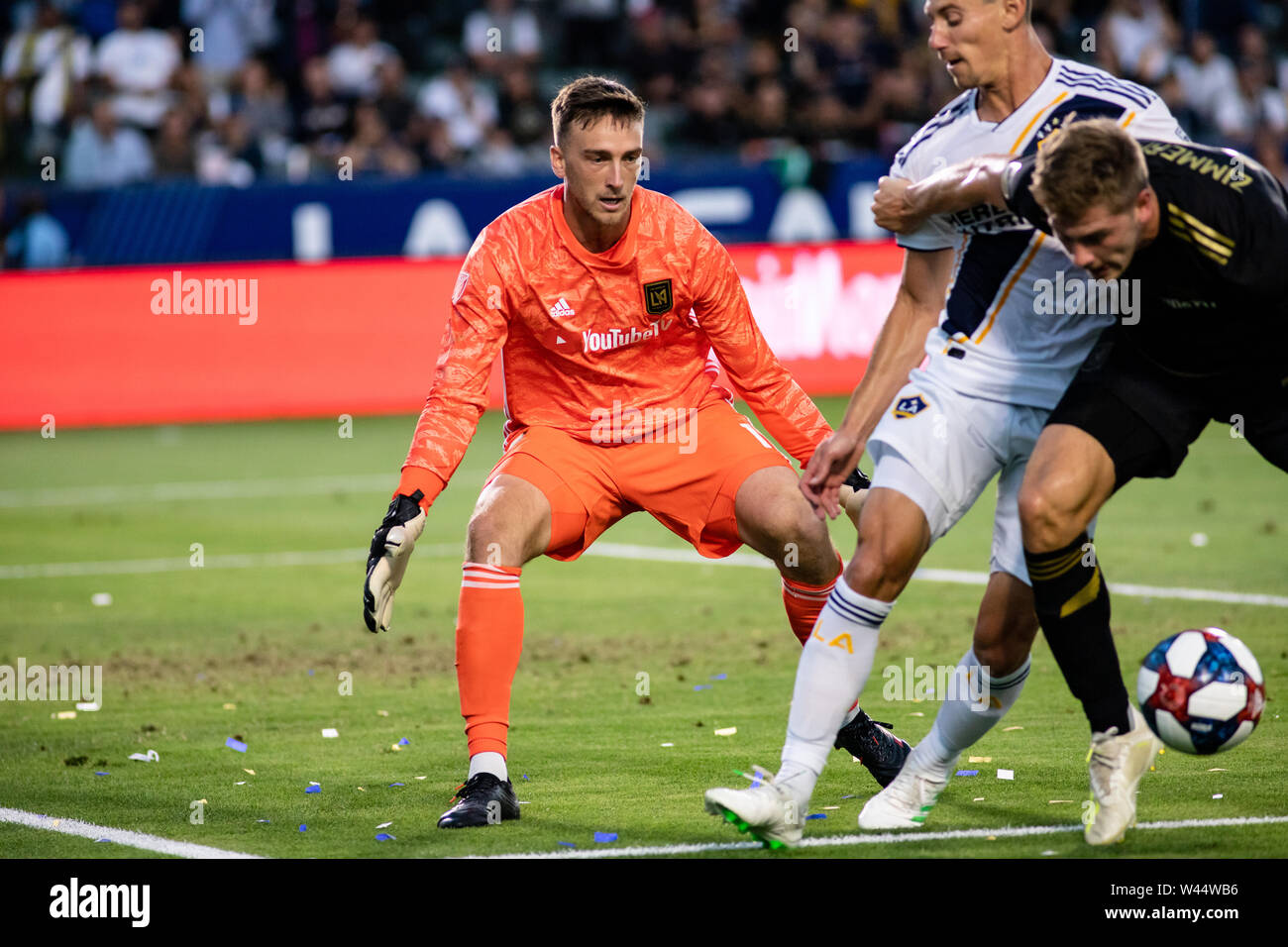 Carson, Kalifornien, USA. 19 Juli, 2019. Tyler Miller (1) in der ersten Hälfte der Galaxie und LAFC Derby. Credit: Ben Nichols/Alamy leben Nachrichten Stockfoto