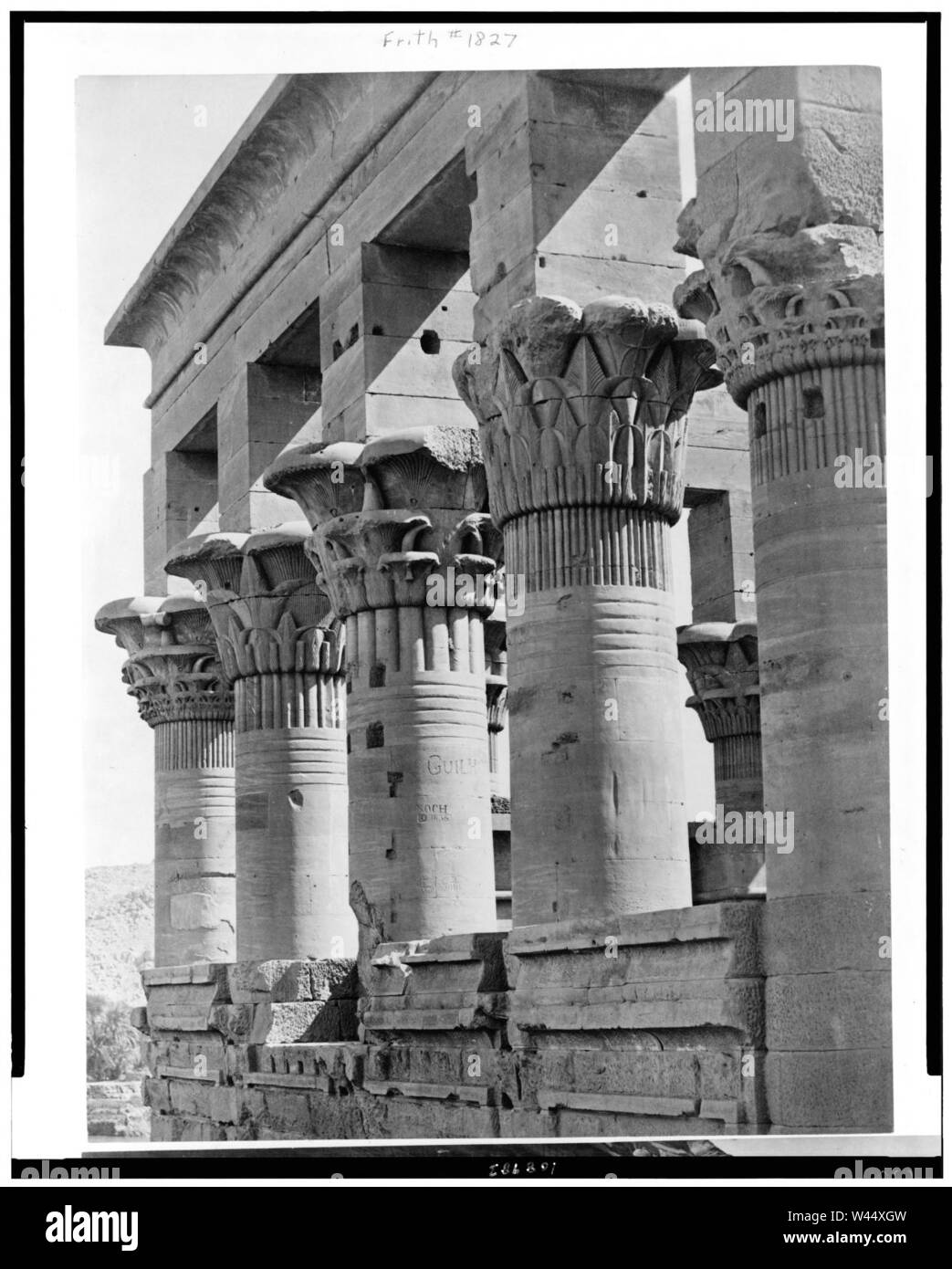 Spalten der Kiosk des Kaiser Trajan (Pharaos), Philae, Ägypten Stockfoto