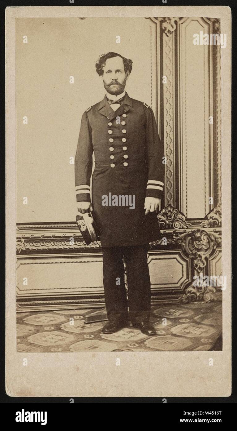 Commander George Washington Rodgers der U.S. Navy in Uniform) - Cartes de visite von J.A. Williams, Turou Street, Newport, R.I Stockfoto